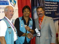 P1000308  Woz, Eric Estrada, and Blue Knights Vice-President Pat Fox